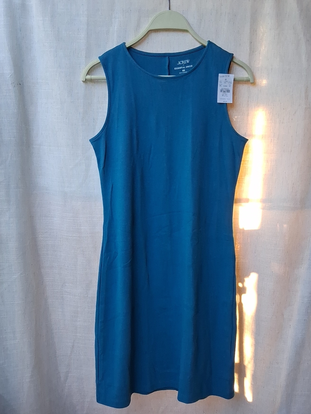 J. Crew Essential Dress 100% Cotton Blue XS